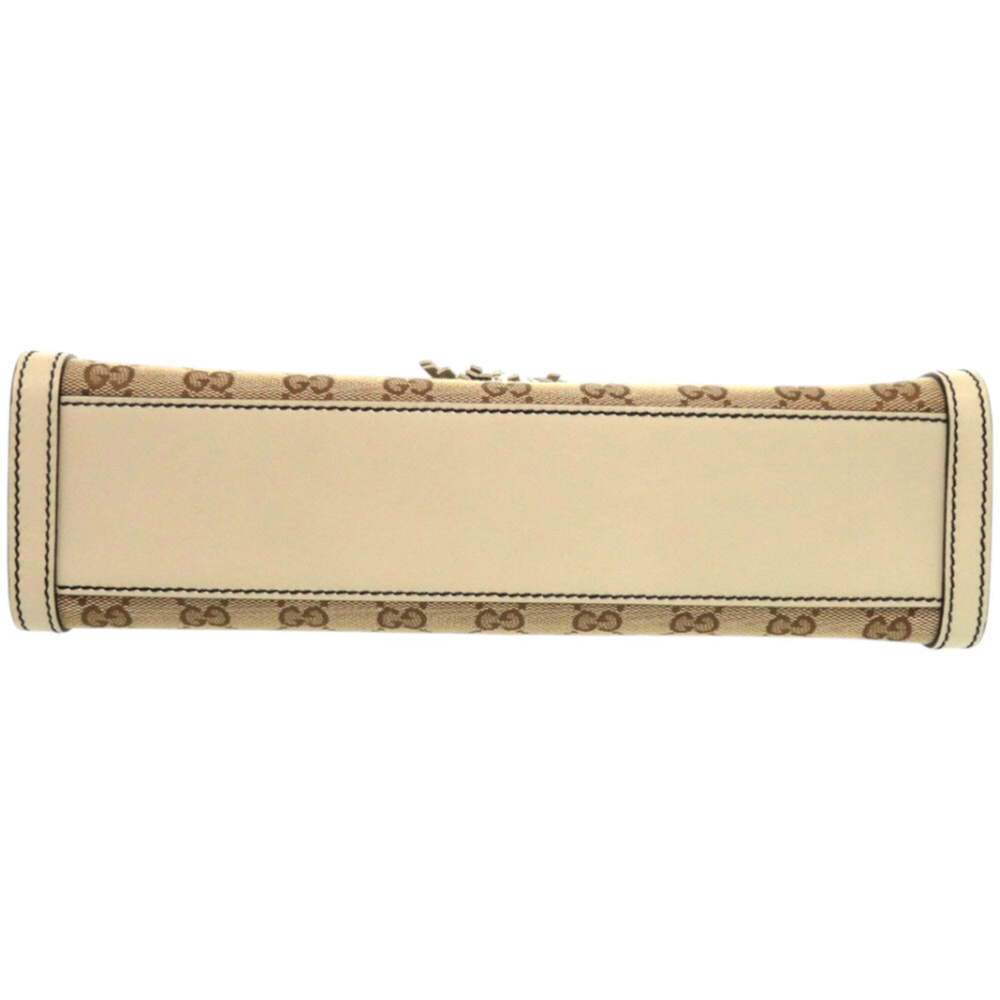 GUCCI Cream Leather Horsebit Shoulder Bag - Picture 3 of 8